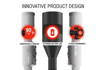 Image of ATN Thor 5 XD LRF 4-40x 1280x1024 12 Micron Smart HD Thermal Rifle Scope, 30mm Tube w/ Xtreme Definition 1.3 Megapixel Sensor, Multiple Patterns &amp; Color Options Reticle, Black, TIWST51210LRF