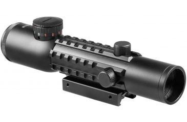 Image of Barska 4x28 Infrared Electro Sight Tactical Rifle Scope, Black, Green/Red Mil-Dot AC11322