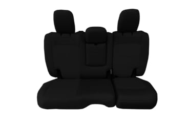 Image of Bartact Jeep JLU Fold Down Armrest Seat Covers Rear Split Bench 2018 plus Wrangler 4 Door Tactical Series, Black/Black, JLSC2018RFBB