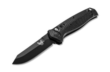 Image of Benchmade Autocrat Automatic Folding Knife, 3.3in, Coated, Reverse Tanto, G10 black handle, 8551BK