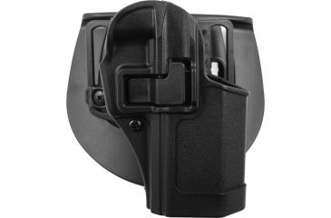 Image of Blackhawk Serpa CQC Concealment Holster with Matte Finish w/Belt Loop and Paddle, Black, Right Hand, Ruger P95, 410512BK-R