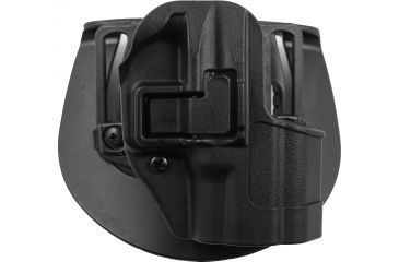 Image of Blackhawk Serpa CQC Concealment Holster with Matte Finish w/Belt Loop and Paddle, Black, Right Hand, Springfield XD Sub-Compact 410531BK-R