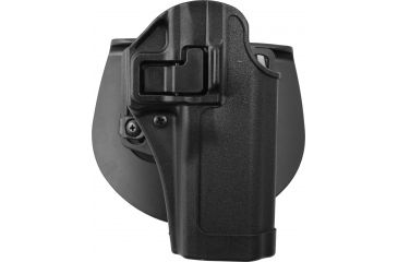 Image of Blackhawk Serpa CQC Concealment Holster with Matte Finish w/Belt Loop and Paddle, Black, Right Hand, Taurus 24/7 OSS, 410519BK-R
