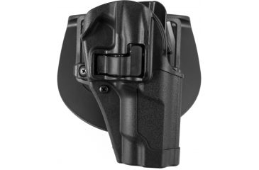 Image of Blackhawk Serpa CQC Concealment Holster with Matte Finish w/Belt Loop and Paddle, Black, Right Hand, Ruger P85/89, 410511BK-R