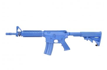 Image of Blueguns Training Long Gun, M4 Commando Flat Top, Fwd Rail, M203 Grenade Launcher, Blue, FSM4CFTRM203