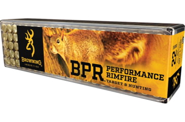 Browning BPR .22 Long Rifle 40 Grain Plated Hollow Point Brass Cased Rimfire Ammunition