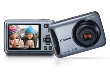Image of Canon PowerShot A490 Point and Shoot Camera Kit