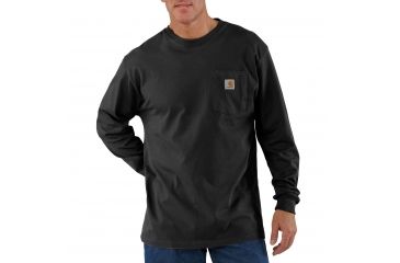 Image of Carhartt Workwear Pocket Long Sleeve T-Shirt for Mens, Black, 2XL/Regular K126-BLK-REG-XXL