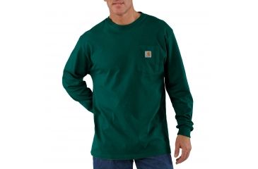 Image of Carhartt Workwear Pocket Long Sleeve T-Shirt for Mens, Hunter Green, Large/Regular K126-HTG-REG-LRG