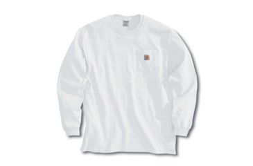 Image of Carhartt Workwear Pocket Long Sleeve T-Shirt for Mens, White, 2XL/Regular K126-WHT-REG-XXL