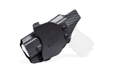 Image of Rounded OWB KYDEX Paddle Holster, SCCY CPX-1/CPX-2, Right Hand, Black, SCY-CPX12-BK-RH-OWBPDL
