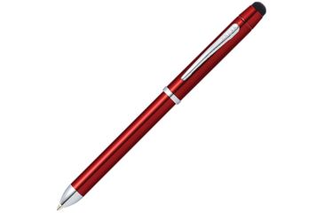 Image of Cross Tech3+ Multifunction Pen - Black and Red Pen, Pencil, Stylus, Engraved Translucent Red AT009013
