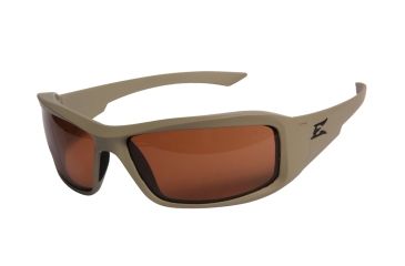 Image of Edge Eyewear Hamel Sand Thin Temple Sunglasses, Matte Sand Frame / Polarized Copper Lens, TXH735-TT