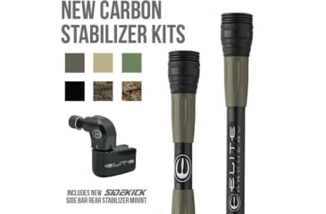 Image of Elite Archery Elite Carbon Stabilizer Kit, Black, 8/11in, SR-KT-00004