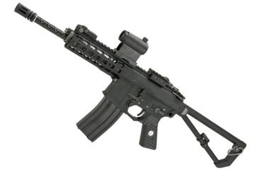 Image of EMG Knights Armament Airsoft PDW M2 Gas Blowback Airsoft Rifle, 400FPS, Co2 Magazine, Black, Large, GR-KAA-PDW-L-BK-CO2