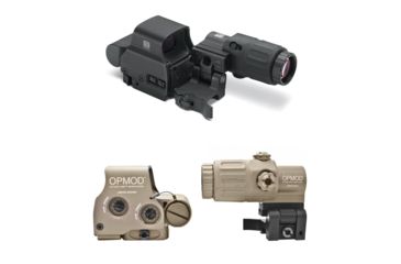 Image of EOTech HHS-II Holographic Hybrid Sight II w/ EXPS2-2 Red Dot Sight and G33.STS Magnifier, Black, Tan
