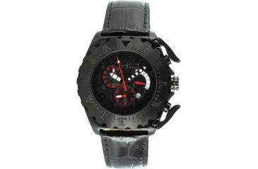 Image of Equipe Q301 Paddle Watches - Men's - Timer, Date, and Weekday Subdials, Quartz, Black/Red, One Size, EQUQ307