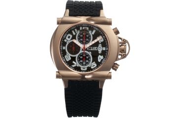 Image of Equipe Q601 Rollbar Watches - Men's - Timer and Date Subdials, Quartz, Rose Gold/Black, One Size, EQUQ605