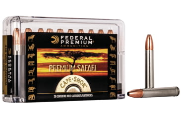 Federal Premium CAPE-SHOK .458 Winchester Magnum 500 Grain Swift A-Frame Centerfire Rifle Ammunition, 20