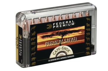 Federal Premium CAPE-SHOK .500 Nitro Express 570 Grain Swift A-Frame Centerfire Rifle Ammunition, 20