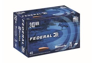 Federal Premium HORNADY V-MAX .243 Winchester 75 Grain Hornady V-Max Centerfire Rifle Ammunition, 20