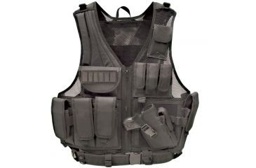Image of Galati Gear Deluxe Tactical Vest - Husky, Black, Right Hand, GLV547BH