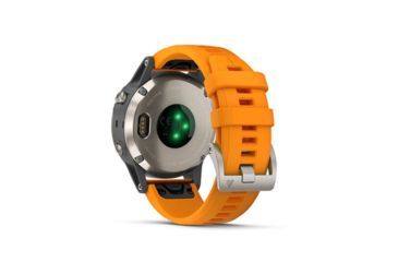 Image of Garmin Fenix 5 Plus, Sapphire, GPS Watch, NA, Ti/Solar Flare Orange 010-01988-04