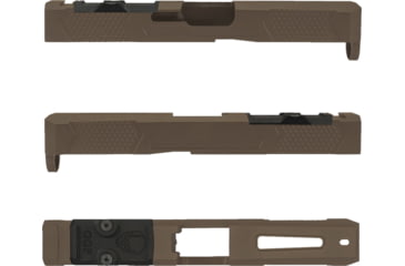 Image of Grey Ghost Precision Version 4 Pistol Slide w/ RMR-DP Pro Cut, Glock 19 Gen 4, 17-4 Stainless Steel, FDE Cerakote, GGP-19-4-OC-FDE-V4