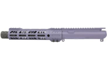 Grid Defense Complete Upper Receiver, 5.56mm, 7.5 inch, Pistol Length, 4150 M4 Barrel, 1-7 Twist, 9 inch Octagon M-LOK Rail, Dimpled Flash Can, Tactical Grape, GD75GDR9FCAN556GRP