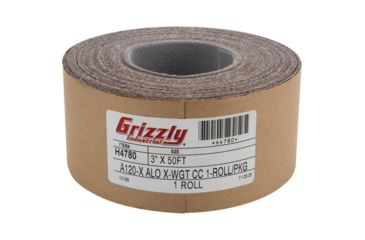 Image of Grizzly Industrial 3in. x 50' Sanding Roll A120 H&amp;L, H4780
