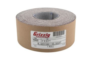 Image of Grizzly Industrial 3in. x 50' Sanding Roll A60 H&amp;L, H4422