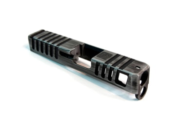 Image of Gun Cuts Juggernaut Slide for Glock 26, No Optic Cut, Battleworn Silver, GC-G26-JUG-CSIBW-NO