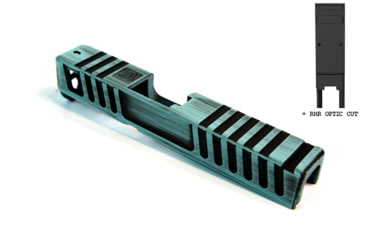 Image of Gun Cuts Juggernaut Slide for Glock 26, Optic Cut, Battleworn Robbins Egg Blue, GC-G26-JUG-REBBW-RMR