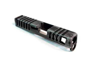 Image of Gun Cuts Juggernaut Slide for Glock 26, Optic Cut, Battleworn Silver, GC-G26-JUG-CSIBW-RMR