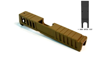 Image of Gun Cuts Juggernaut Slide for Glock 26, Optic Cut, Coyote Tan, GC-G26-JUG-CTA-RMR