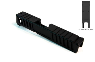 Image of Gun Cuts Juggernaut Slide for Glock 26, Optic Cut, Graphite Black, GC-G26-JUG-GBL-RMR
