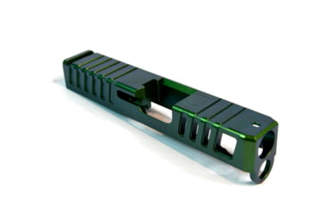 Image of Gun Cuts Juggernaut Slide for Glock 26, Optic Cut, Radioactive Green, GC-G26-JUG-RGR-RMR
