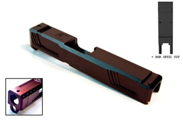 Image of Gun Cuts Raider Slide for Glock 26, Optic Cut, Black Cherry Bomb, GC-G26-RAI-BCB-RMR