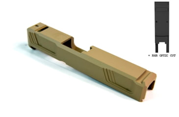 Image of Gun Cuts Raider Slide for Glock 26, Optic Cut, Desert Sand, GC-G26-RAI-DSA-RMR