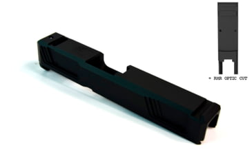 Image of Gun Cuts Raider Slide for Glock 26, Optic Cut, Graphite Black, GC-G26-RAI-GBL-RMR