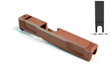 Image of Gun Cuts Raider Slide for Glock 26, Optic Cut, Rose Gold, GC-G26-RAI-RGO-RMR