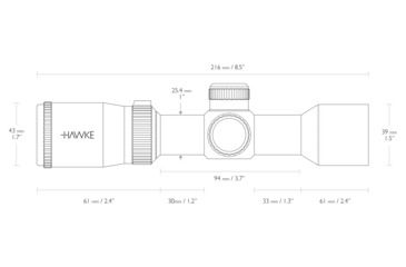 Image of Hawke Sport Optics 1in 1.5-5x32 Vari-Speed SR Red/Green Illumination Cross Bow Scope, Black 12221