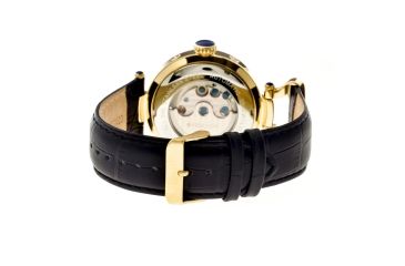 Image of Heritor Automatic HR3304 Ganzi Mens Watch, 44mm, Black Strap, Gold Dial HERHR3304