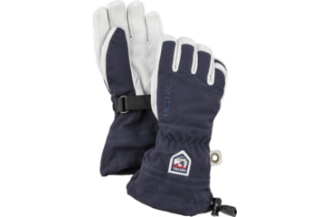 Image of Hestra Army Leather Heli Ski Jr. 5 Finger Glove, Navy, 3, 30560-280-3