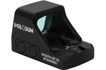 Image of Holosun HE507K-GR X2 Green Dot Reflex Sight, 1x, Green Circle Dot/ 2 MOA Dot/ 32 MOA Circle Reticles, Anodized, Black, HE507K-GR X2