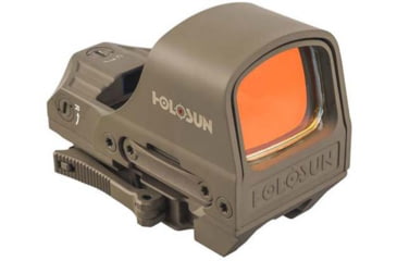 Image of Holosun HS510C 1x Open Reflex Sight, Red 2 MOA dot 65 MOA Circle Reticle, Flat Dark Earth, HS510C-FDE-R