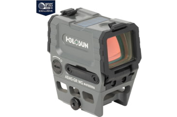 Image of Holosun OPMOD AEMS Reflex Red Dot Sight, Green 2 MOA Dot and 65MOA Circle, Wolf Gray, AEMS-GR WG