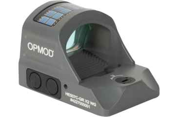 Image of Holosun OPMOD HS507C-GR-X2 Reflex Red Dot Sight, Green 2 MOA Dot and 32 MOA Circle, Wolf Gray