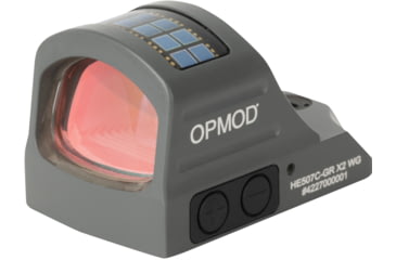 Image of Holosun OPMOD HS507C-GR-X2 Reflex Red Dot Sight, Green 2 MOA Dot and 32 MOA Circle, Wolf Gray
