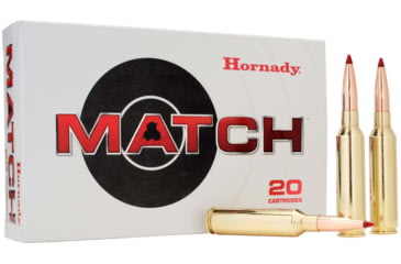 Hornady Match 7MMPRC 180 Grain ELD Brass Riffle Ammunition, 20, SBT